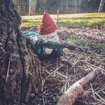 Garden Gnome Statue Military Camouflage UV-Resistant Resin