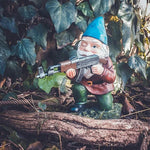 Garden Gnome Statue Military Warrior Design Weatherproof & Fade-Resistant