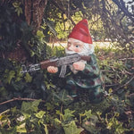Garden Gnome Statue Military Warrior Design Weatherproof & Fade-Resistant