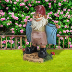 Garden Gnome Statue Resin Engraved Base