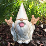 Garden Gnome Statue Resin Tongue-Out Design Outdoor Decor