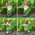 Garden Gnome Statue Resin Urinating Design for Outdoor Decor