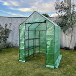 Garden Greenhouse Mesh Ventilation Windows Roll-Up Zippered Door