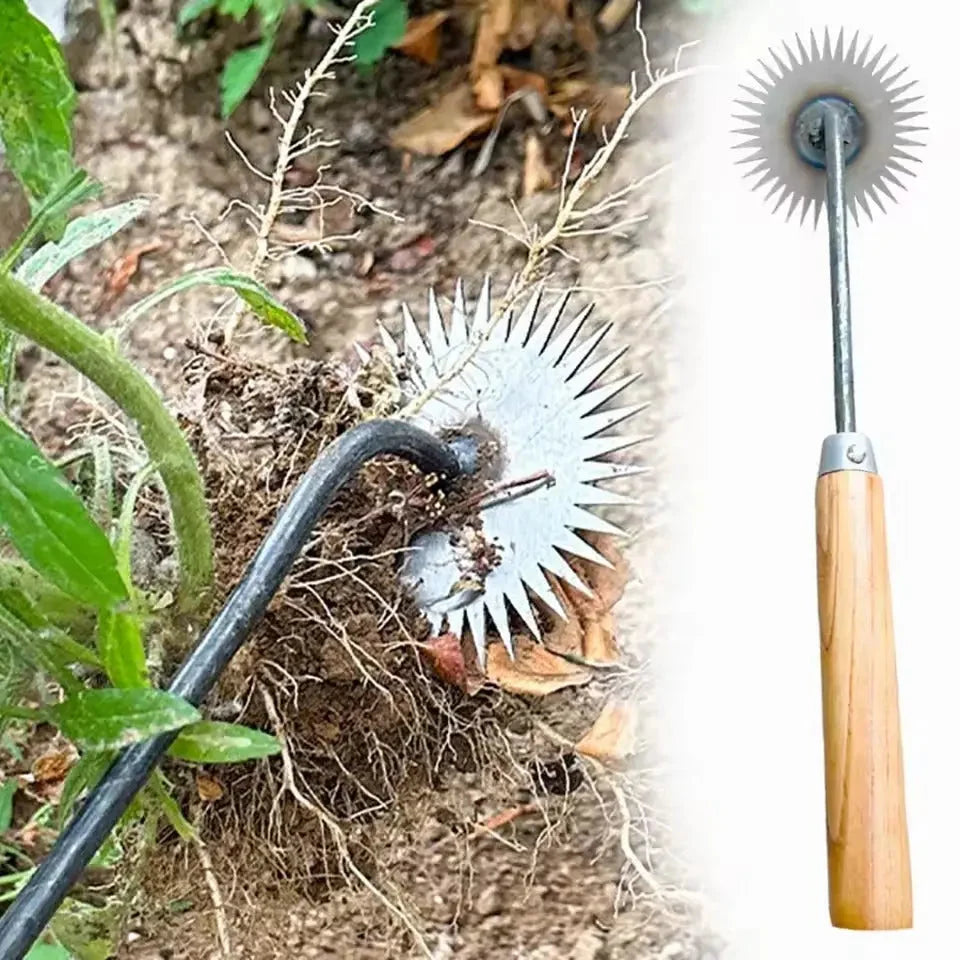 Garden Hoe Manganese Steel Blade Ergonomic Wooden Handle