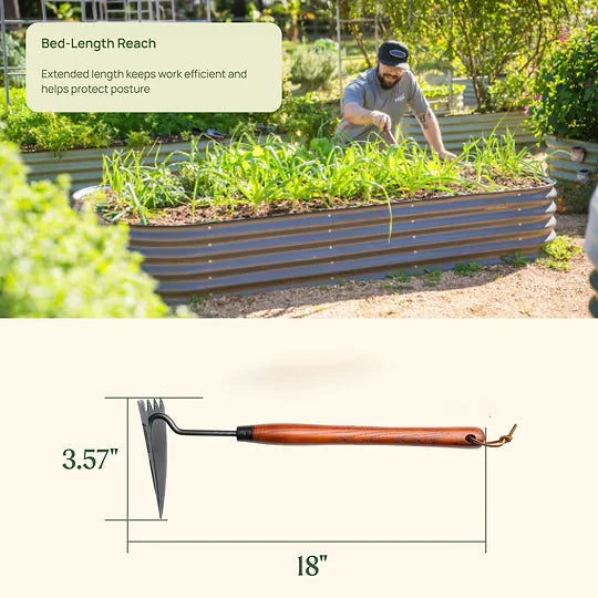 Garden Hoe Multi-Function Steel Head Ash Wood Handle