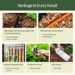 Garden Hoe Multi-Function Steel Head Ash Wood Handle