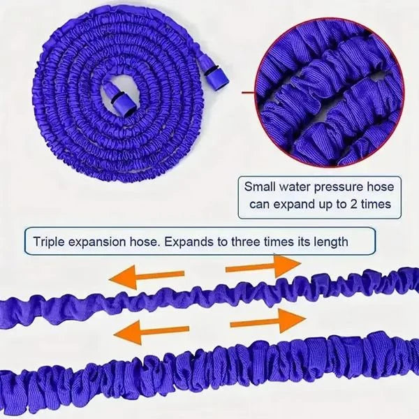 Garden Hose Expandable 50 Ft Kink-Resistant & Multi-Pattern Nozzle