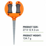 Garden Hose Guide Dual Rollers Metal Stake Plant Protection