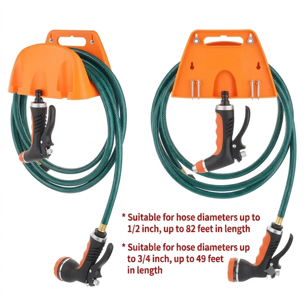 Garden Hose Hanger Wall-Mounted Weather-Resistant Multi-Slot