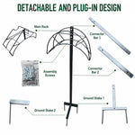 Garden Hose Holder Freestanding Steel Ground Stakes