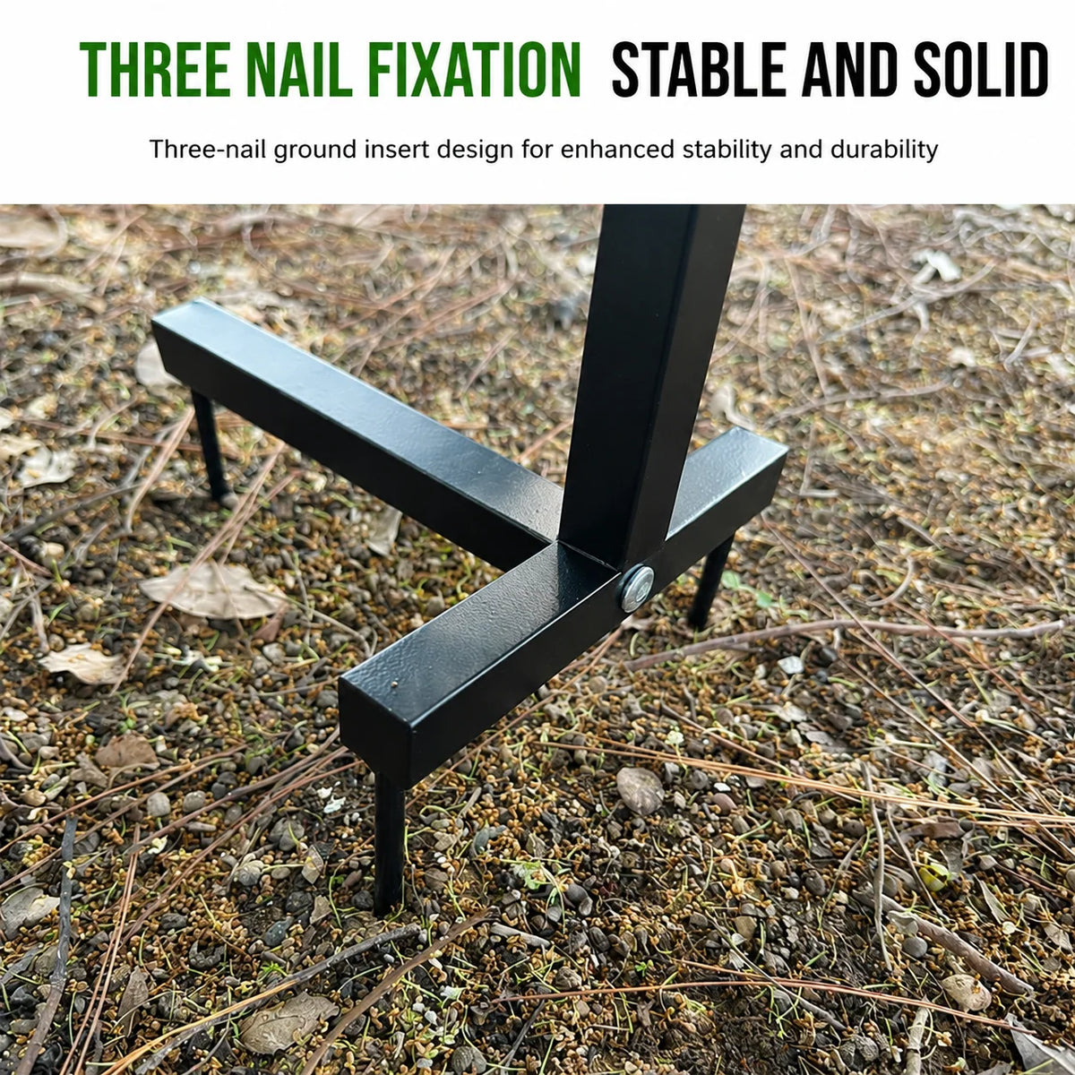 Garden Hose Holder Freestanding Steel Ground Stakes