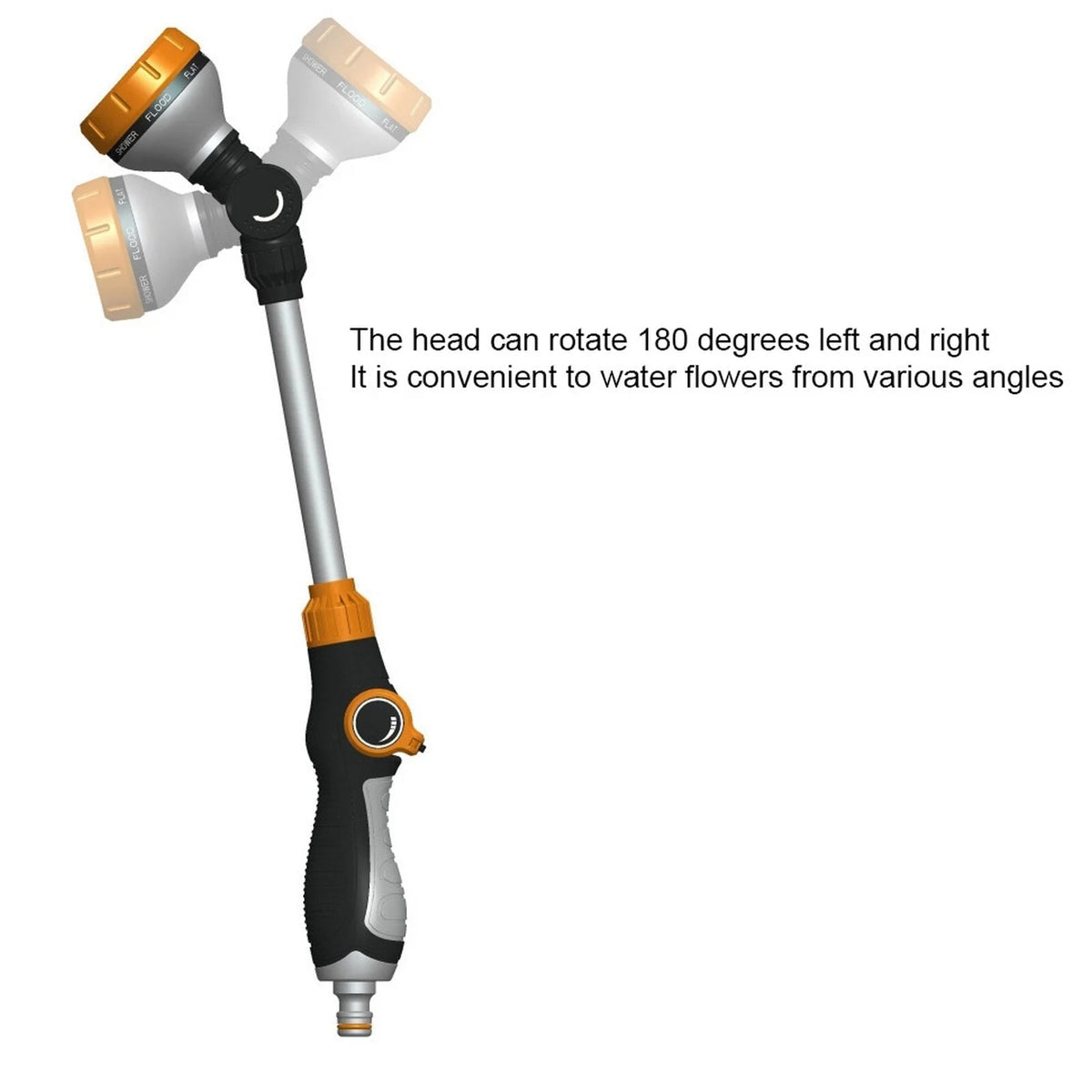 Garden Hose Nozzle 8-Mode Thumb Valve & Non-Slip Handle