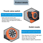 Garden Hose Nozzle 8-Mode Thumb Valve & Non-Slip Handle