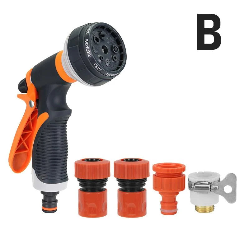 Garden Hose Nozzle 8 Spray Settings Water-Saving Ergonomic Grip