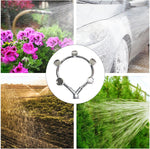 Garden Hose Nozzle High-Pressure Stainless Steel Multi-Spray