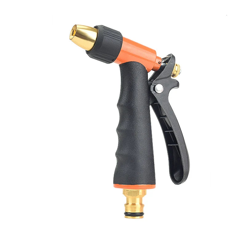 Garden Hose Nozzle Metal Jet-To-Fan Spray Trigger Lock