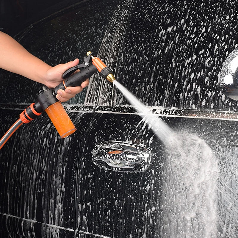 Garden Hose Nozzle Metal Jet-To-Fan Spray Trigger Lock