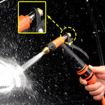 Garden Hose Nozzle Metal Jet-To-Fan Spray Trigger Lock