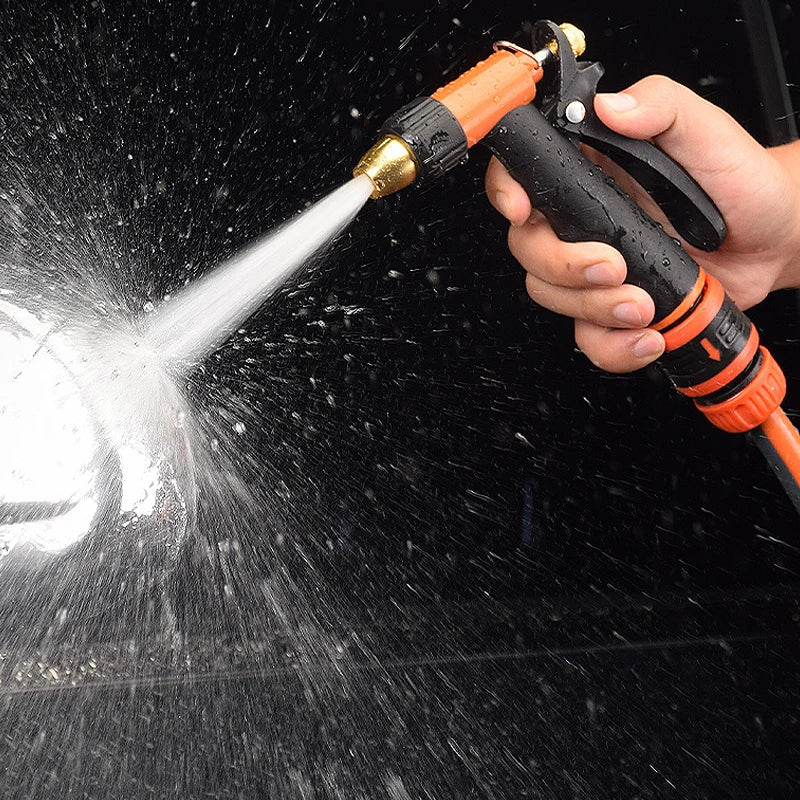 Garden Hose Nozzle Metal Jet-To-Fan Spray Trigger Lock