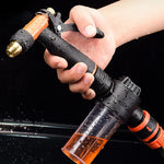 Garden Hose Nozzle Metal Jet-To-Fan Spray Trigger Lock