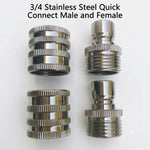 Garden Hose Quick-Connect Set of 4 304 Stainless Steel