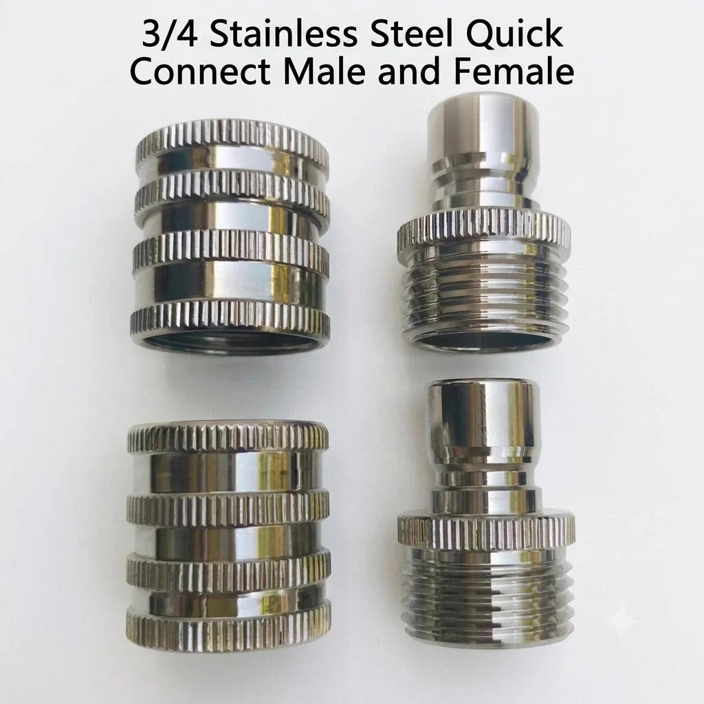Garden Hose Quick-Connect Set of 4 304 Stainless Steel