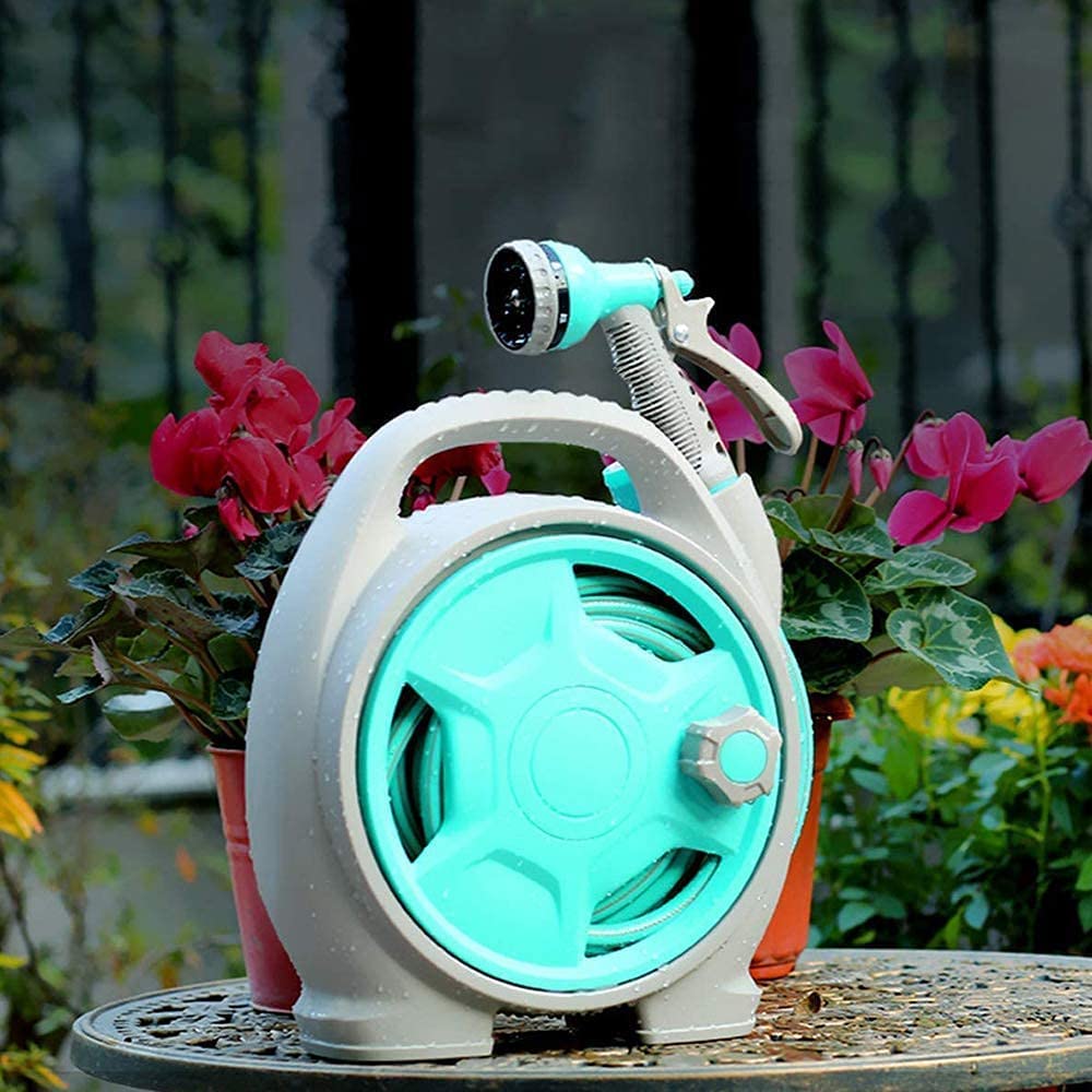 Garden Hose Reel Tangle-Free Portable Integrated Nozzle