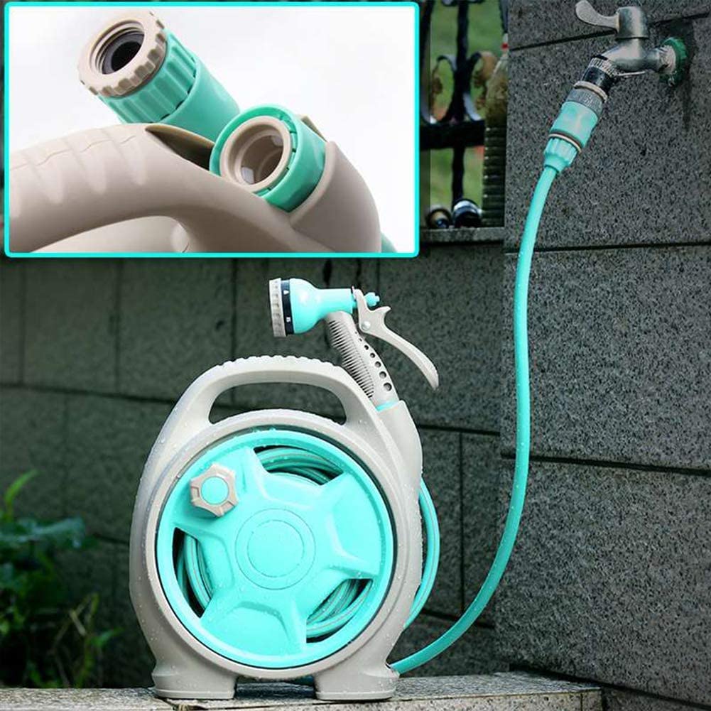 Garden Hose Reel Tangle-Free Portable Integrated Nozzle