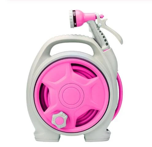 Garden Hose Reel Tangle-Free Portable Integrated Nozzle