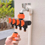 Garden Hose Splitter 4-Way Adjustable Leak-Proof
