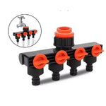 Garden Hose Splitter 4-Way Adjustable Leak-Proof