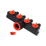 Garden Hose Splitter 4-Way Adjustable Leak-Proof