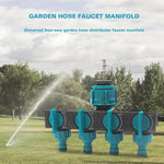 Garden Hose Splitter 4-Way Individual Flow Control