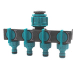 Garden Hose Splitter 4-Way Individual Flow Control