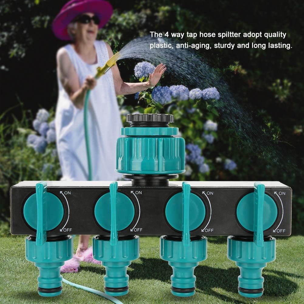 Garden Hose Splitter 4-Way Individual Flow Control