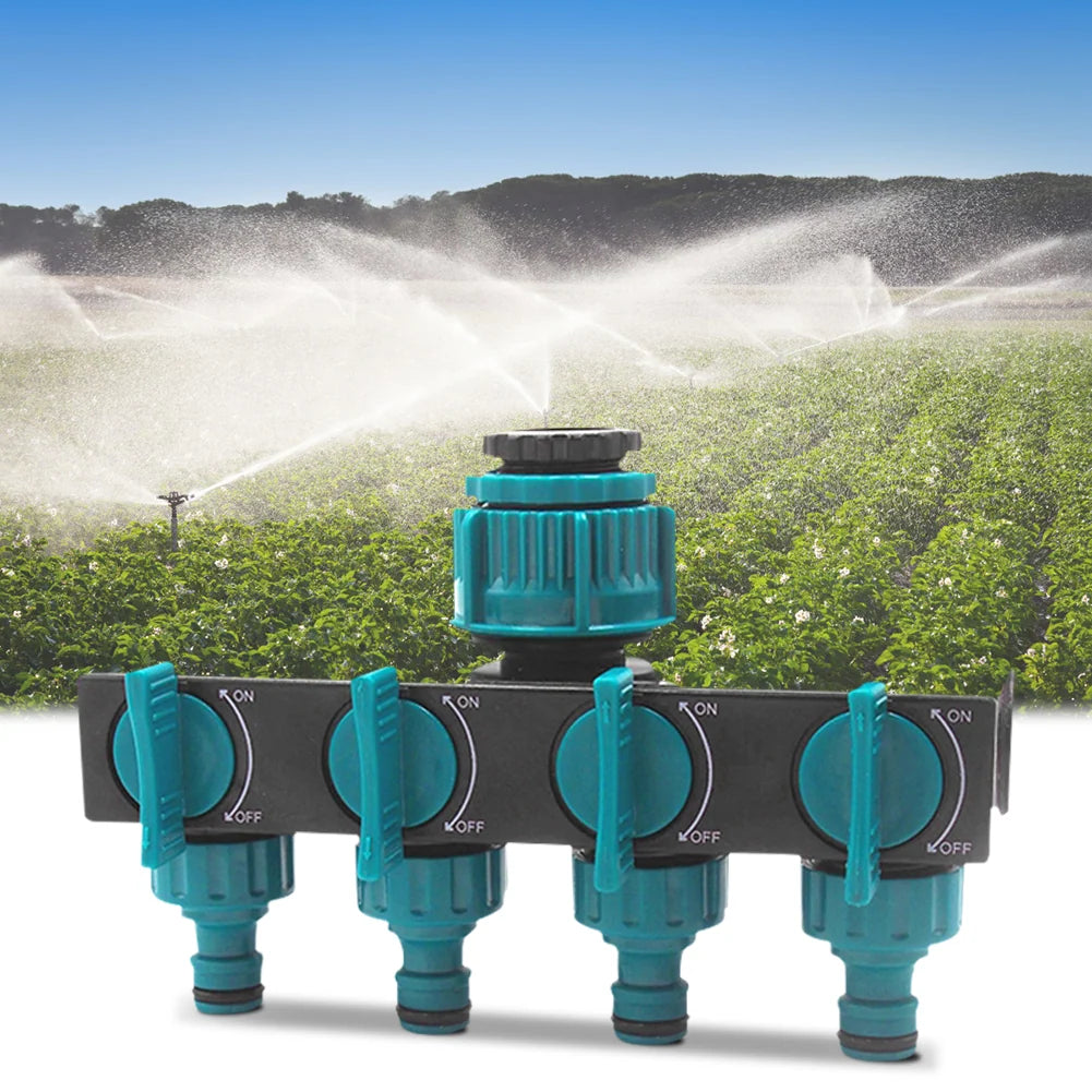 Garden Hose Splitter 4-Way Individual Flow Control