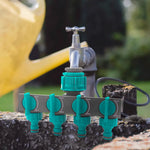 Garden Hose Splitter 4-Way Individual Flow Control