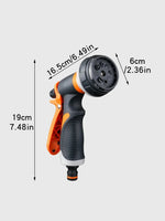 Garden Hose Spray Gun 8 Patterns Trigger Lock Non-Slip Grip