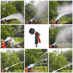 Garden Hose Spray Gun 8 Patterns Trigger Lock Non-Slip Grip