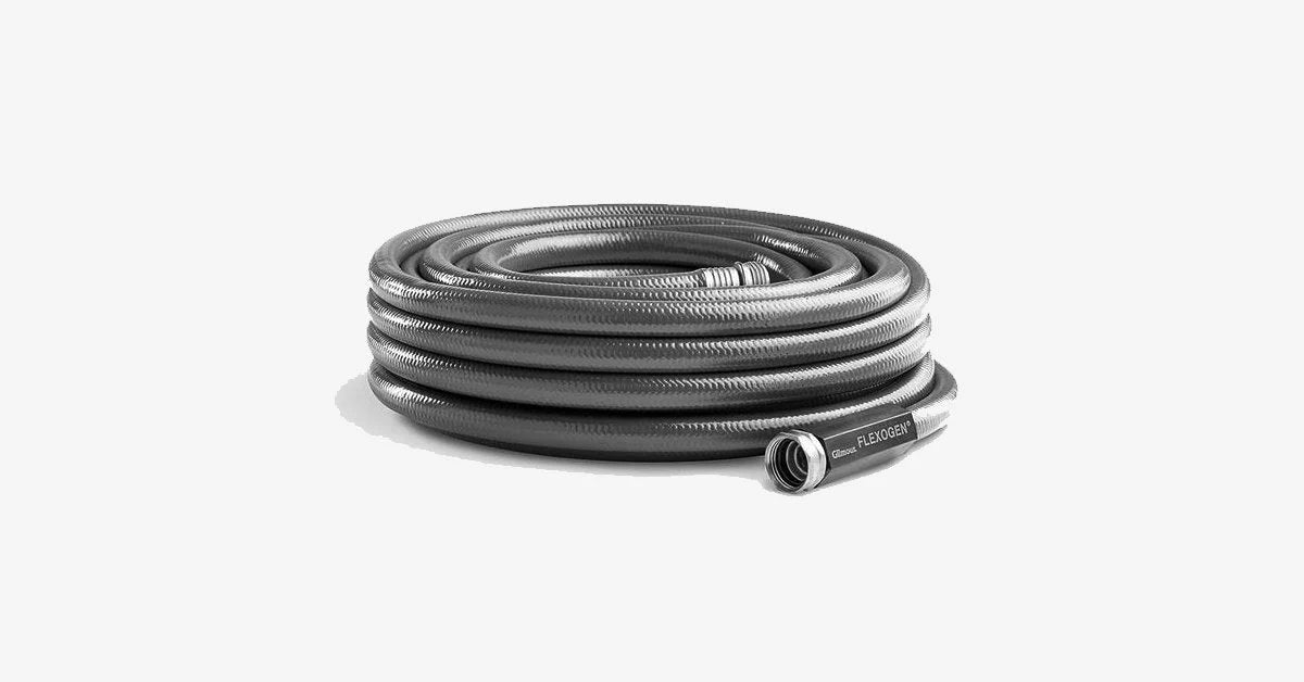 Garden Hose Stainless Steel Kink-Free 25 Or 50 Feet