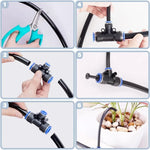 Garden Irrigation Kit 10m Hose & Adjustable Nozzles
