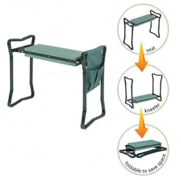 Garden Kneeler Foldable Ergonomic Waterproof EVA With Tool Bag