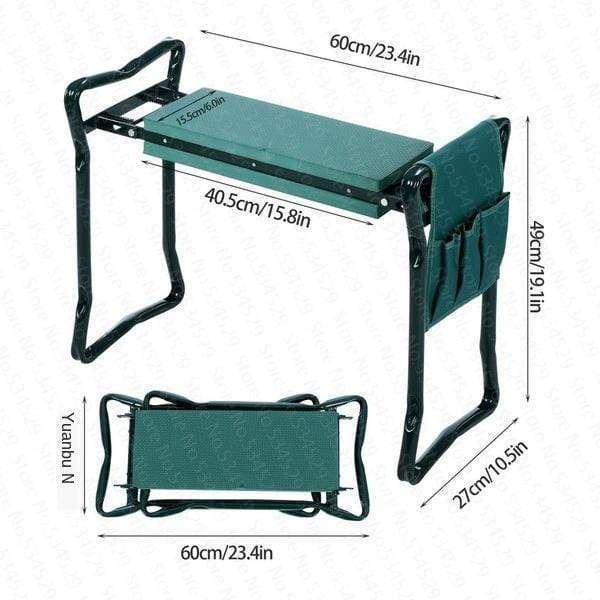 Garden Kneeler Foldable Ergonomic Waterproof EVA With Tool Bag