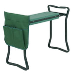 Garden Kneeler & Seat 34-Inch Padded Backrest Tool Pouch