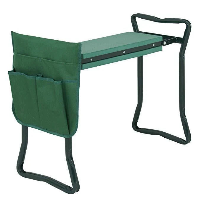 Garden Kneeler & Seat 34-Inch Padded Backrest Tool Pouch