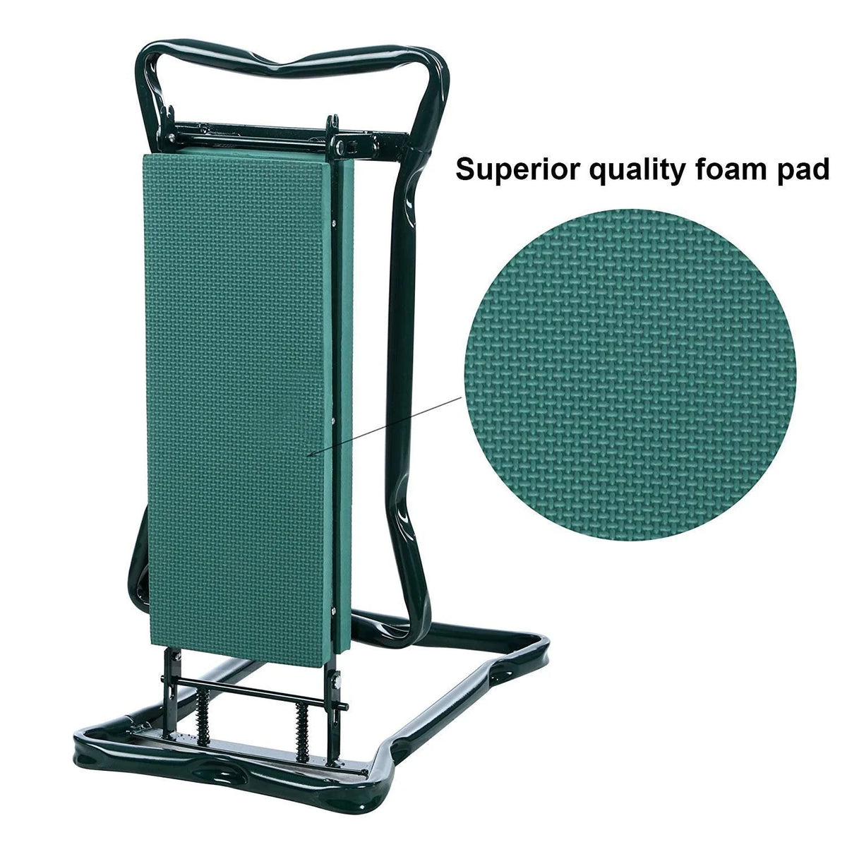 Garden Kneeler & Seat 34-Inch Padded Backrest Tool Pouch