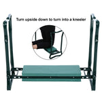 Garden Kneeler & Seat 34-Inch Padded Backrest Tool Pouch
