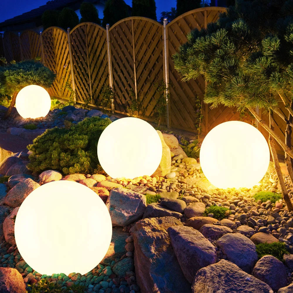 Garden Light Color-Changing LED Sphere Rechargeable Weatherproof