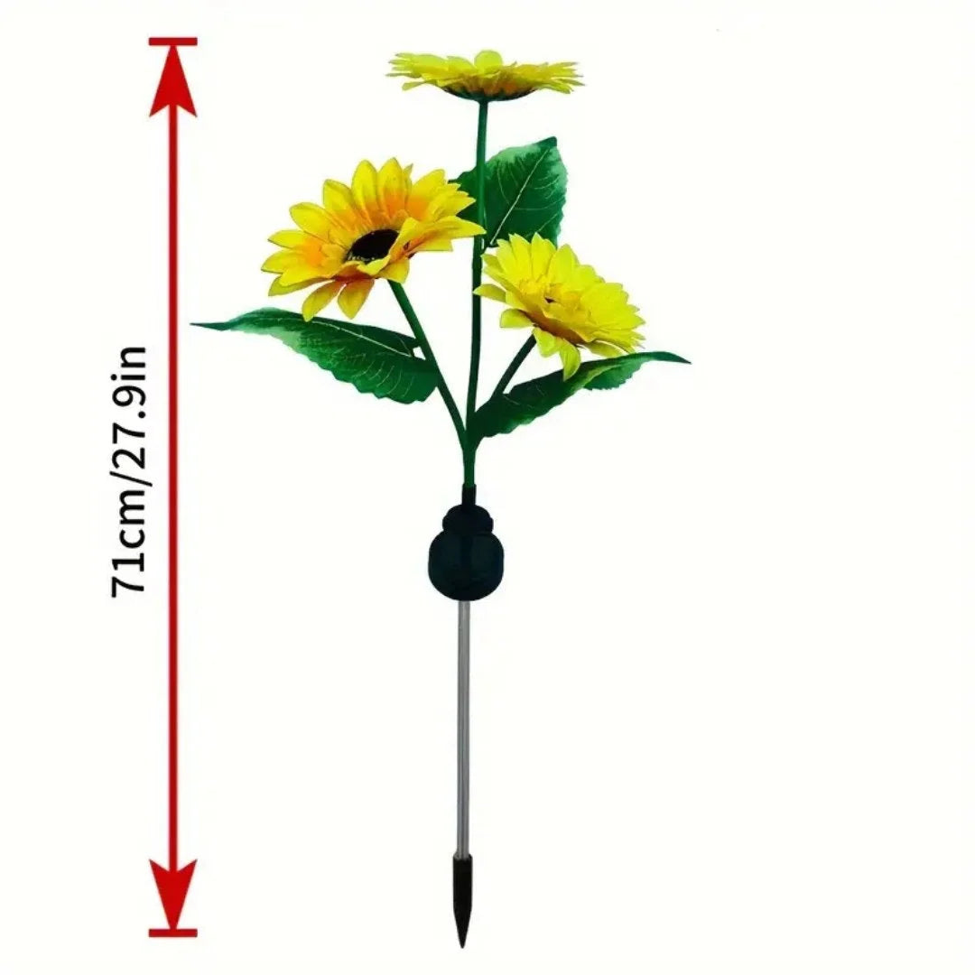 Garden Light Solar-Powered Sunflower Design Weatherproof