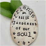 Garden Marker Engraved Iron 61 Inch Friendship Quote